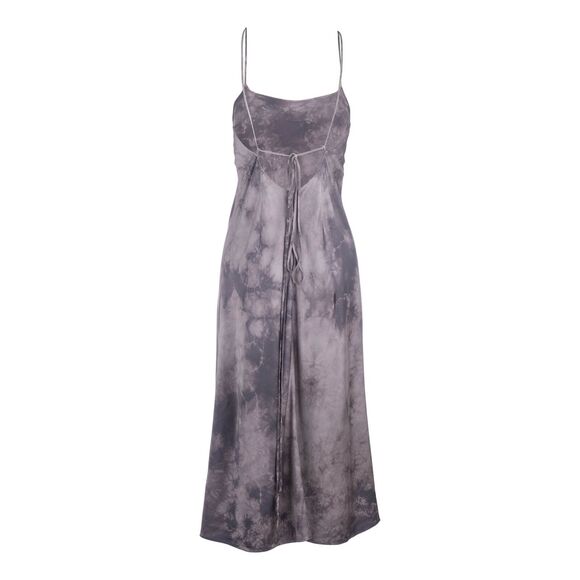 Dannijo Tie-Waist Midi Dress - XS Silver Tie Dye